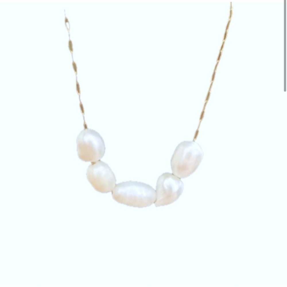 RAMLA Fresh water pearls delicate gold women’s necklace new with tags / gold